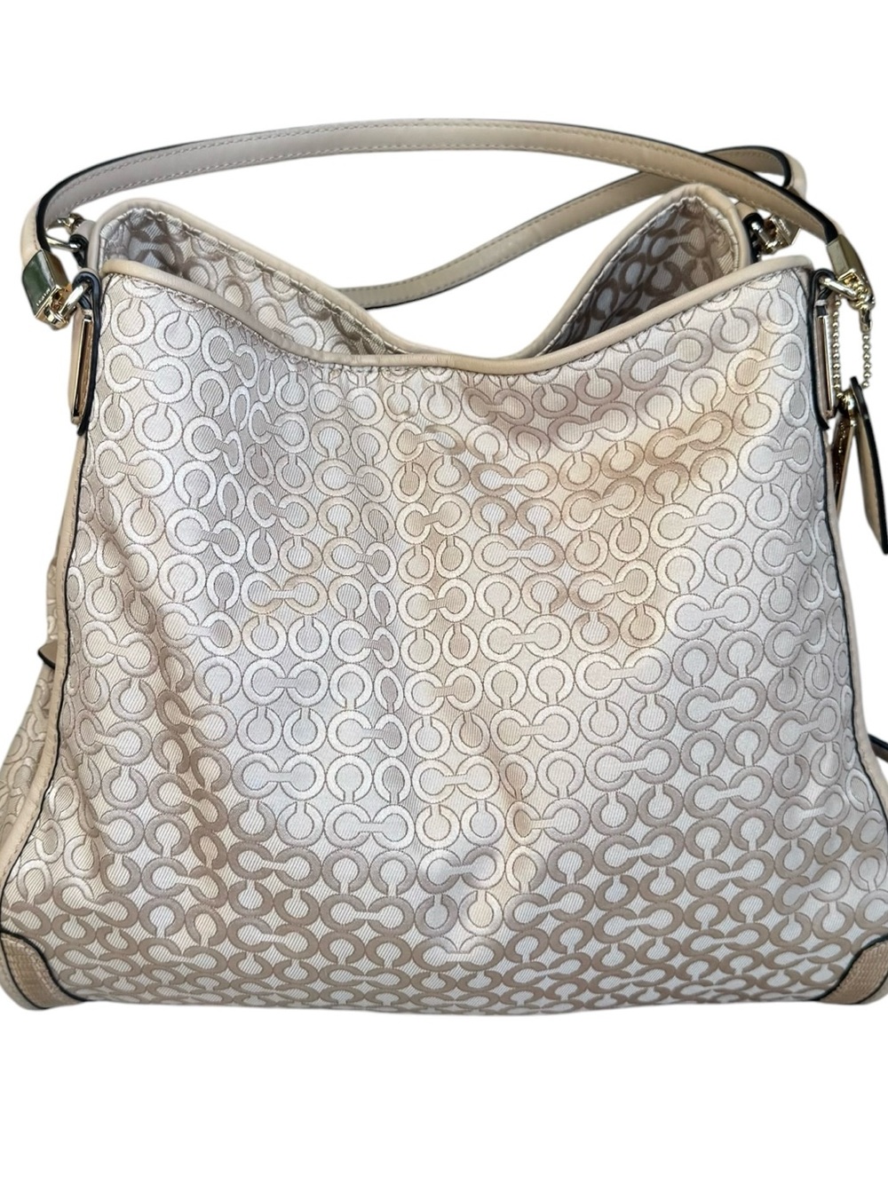 Coach Madison Op Optic Art Pearlescent Small Phoebe 27843 $298 LI/Khaki